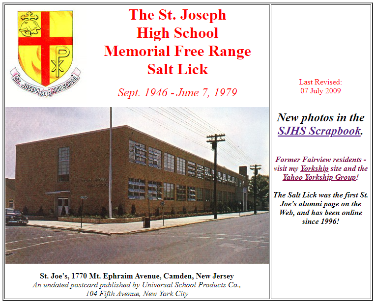 St. Joseph's High School Alumni, Official Alumni Website (Camden, New